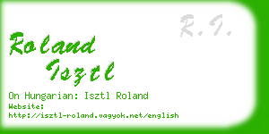 roland isztl business card